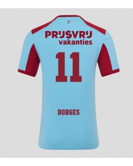 Feyenoord Goncalo Borges #11 Maglia Gara Terza Repliche 2025-26 Maniche Corte